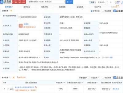 冀東水泥1億元于天津新設(shè)節(jié)能科技子公司